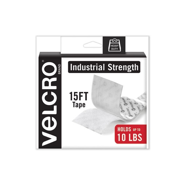 Velcro Brand Velcro, INDUSTRIAL-STRENGTH HEAVY-DUTY FASTENERS WITH DISPENSER BOX, 2in X 15 FT, WHITE 90198 - main
